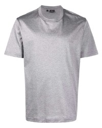 T-shirt girocollo grigia di Brioni