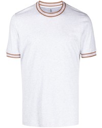 T-shirt girocollo grigia di Brunello Cucinelli