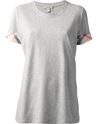 T-shirt girocollo grigia di Burberry