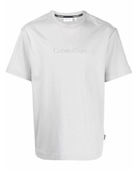 T-shirt girocollo grigia di Calvin Klein