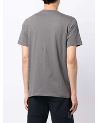 T-shirt girocollo grigia di BOSS