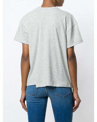 T-shirt girocollo grigia di Frame