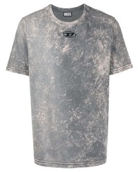 T-shirt girocollo grigia di Diesel