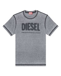 T-shirt girocollo grigia di Diesel