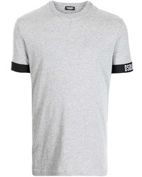 T-shirt girocollo grigia di DSQUARED2