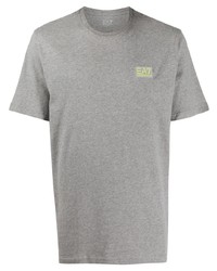 T-shirt girocollo grigia di Ea7 Emporio Armani