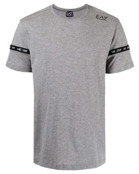 T-shirt girocollo grigia di Ea7 Emporio Armani