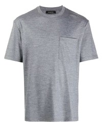 T-shirt girocollo grigia di Ermenegildo Zegna
