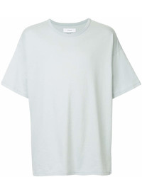 T-shirt girocollo grigia di Facetasm