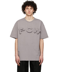 T-shirt girocollo grigia di Feng Chen Wang