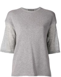 T-shirt girocollo grigia di Giambattista Valli