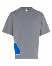 T-shirt girocollo grigia di GR10K
