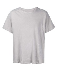 T-shirt girocollo grigia di Greg Lauren
