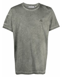 T-shirt girocollo grigia di Helmut Lang