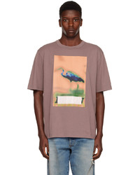 T-shirt girocollo grigia di Heron Preston