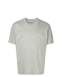 T-shirt girocollo grigia di Jil Sander