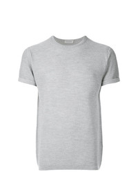 T-shirt girocollo grigia di John Smedley