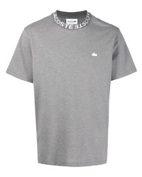 T-shirt girocollo grigia di Lacoste