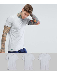 T-shirt girocollo grigia di Lacoste