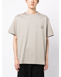 T-shirt girocollo grigia di Wooyoungmi