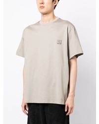 T-shirt girocollo grigia di Wooyoungmi