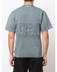 T-shirt girocollo grigia di Gcds
