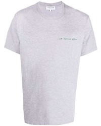 T-shirt girocollo grigia di Maison Labiche