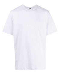 T-shirt girocollo grigia di MSGM
