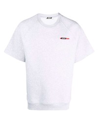 T-shirt girocollo grigia di MSGM