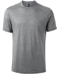 T-shirt girocollo grigia di Neil Barrett