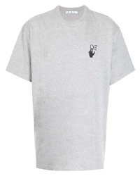 T-shirt girocollo grigia di Off-White