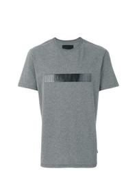 T-shirt girocollo grigia di Philipp Plein