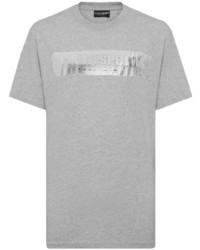 T-shirt girocollo grigia di Plein Sport