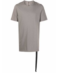 T-shirt girocollo grigia di Rick Owens DRKSHDW