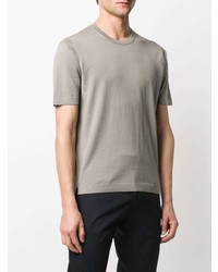 T-shirt girocollo grigia di Dell'oglio