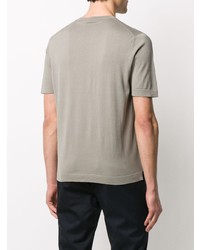 T-shirt girocollo grigia di Dell'oglio