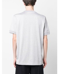 T-shirt girocollo grigia di Kiton