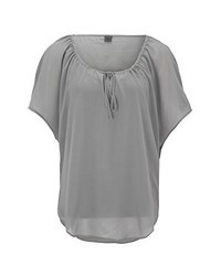 T-shirt girocollo grigia di s.Oliver Premium
