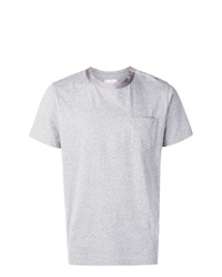 T-shirt girocollo grigia di Sacai