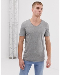 T-shirt girocollo grigia di Selected Homme