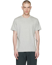 T-shirt girocollo grigia di Sunspel
