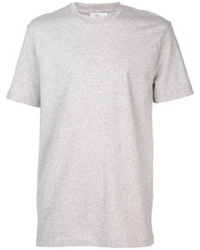 T-shirt girocollo grigia di Sunspel