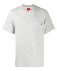 T-shirt girocollo grigia di Supreme