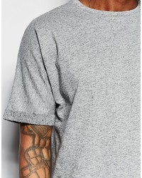 T-shirt girocollo grigia di Pull&Bear