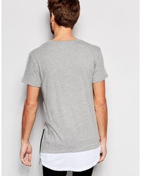 T-shirt girocollo grigia di Esprit