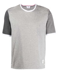 T-shirt girocollo grigia di Thom Browne