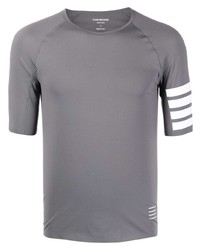 T-shirt girocollo grigia di Thom Browne