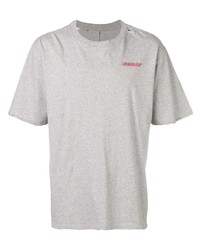 T-shirt girocollo grigia di Unravel Project