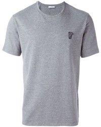 T-shirt girocollo grigia di Versace