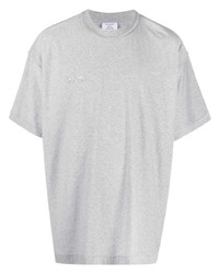 T-shirt girocollo grigia di Vetements